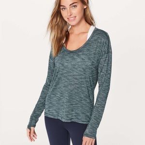 Lululemon Meant To Move Long Sleeve - Heathered Submarine
